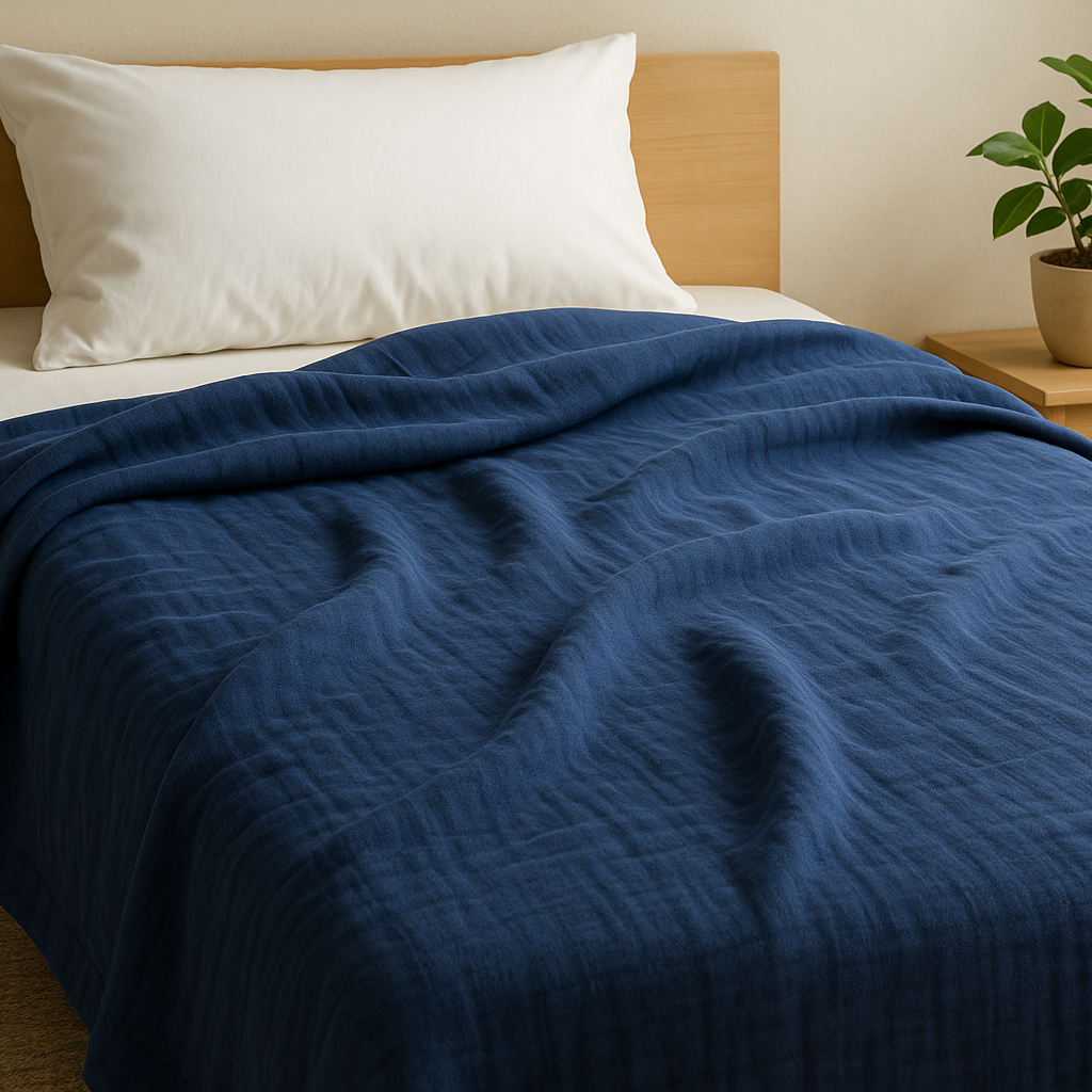 Classic Navy｜Raggamuffin（ラガマフィン）8重ガーゼケット｜泉州仕立て