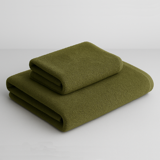Sage Olive｜Raggamuffin（ラガマフィン）タオルセット（バス・フェイス各1枚）｜高級泉州タオル