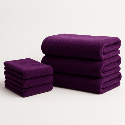 Regal Purple｜Raggamuffin（ラガマフィン）タオルセット（バス・フェイス各3枚）｜高級泉州タオル
