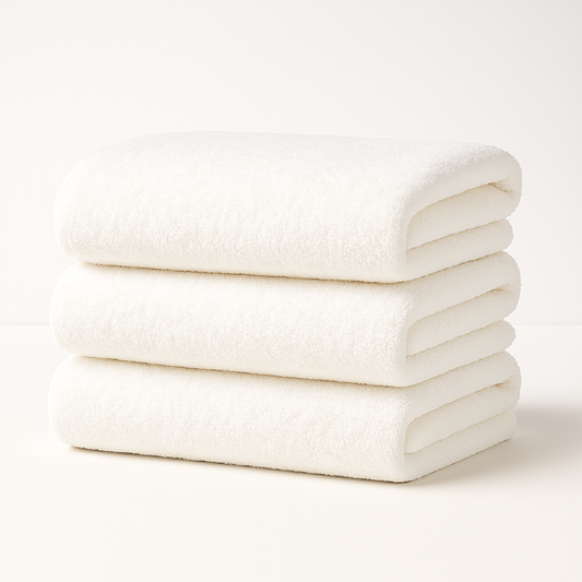 Signature White｜Raggamuffin（ラガマフィン）バスタオル 3枚セット｜高級泉州タオル